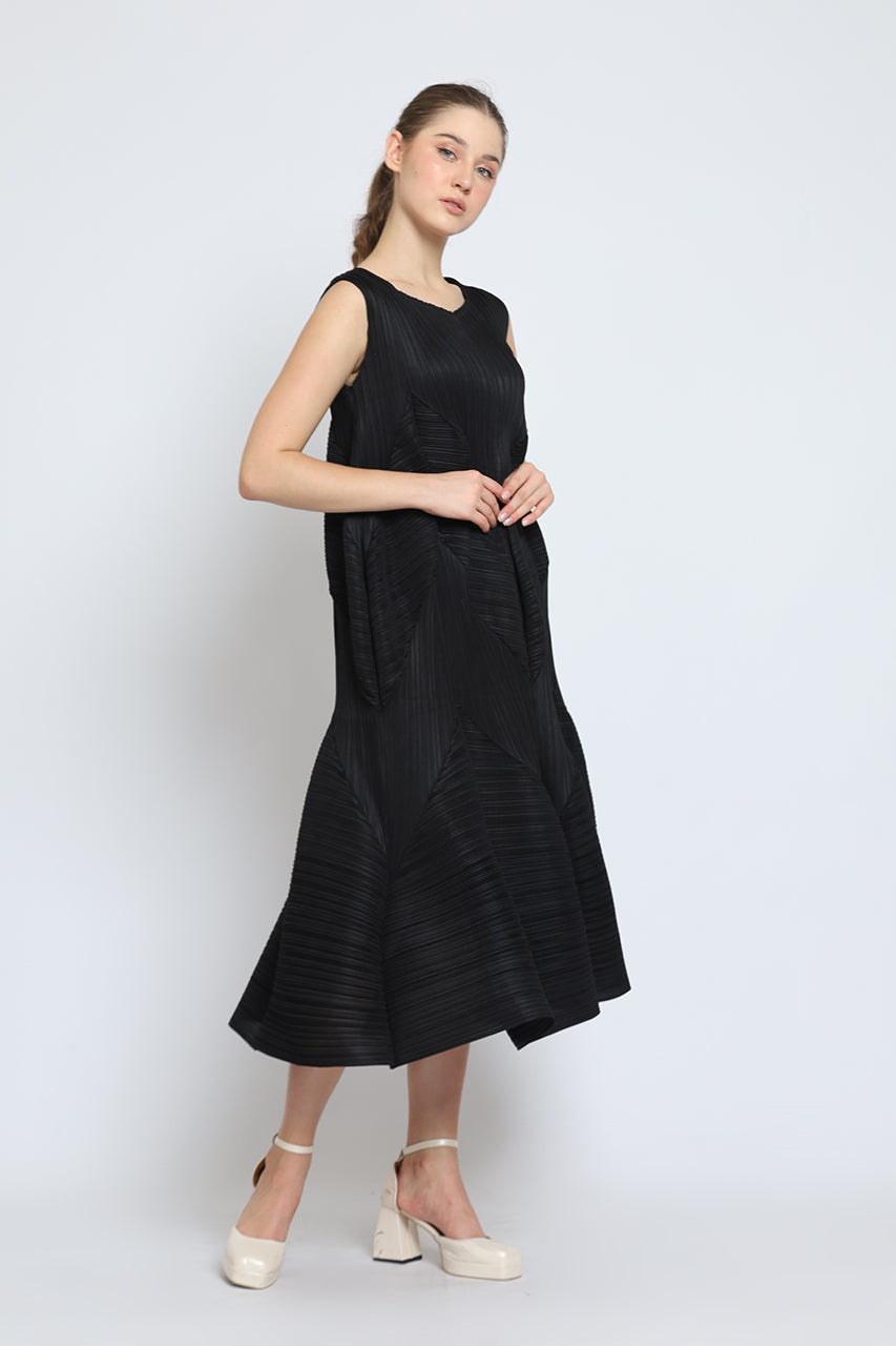 Bloom et Cotton Sleeveless Pleats Dress