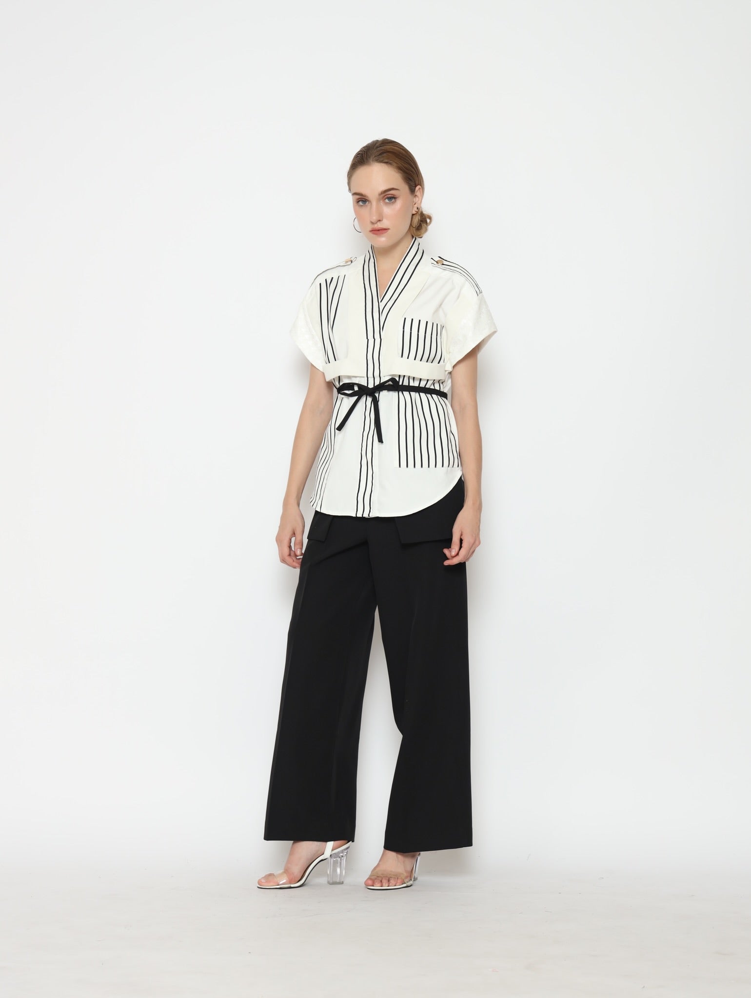 Bloom et champs Kemeja Salur Kombinasi