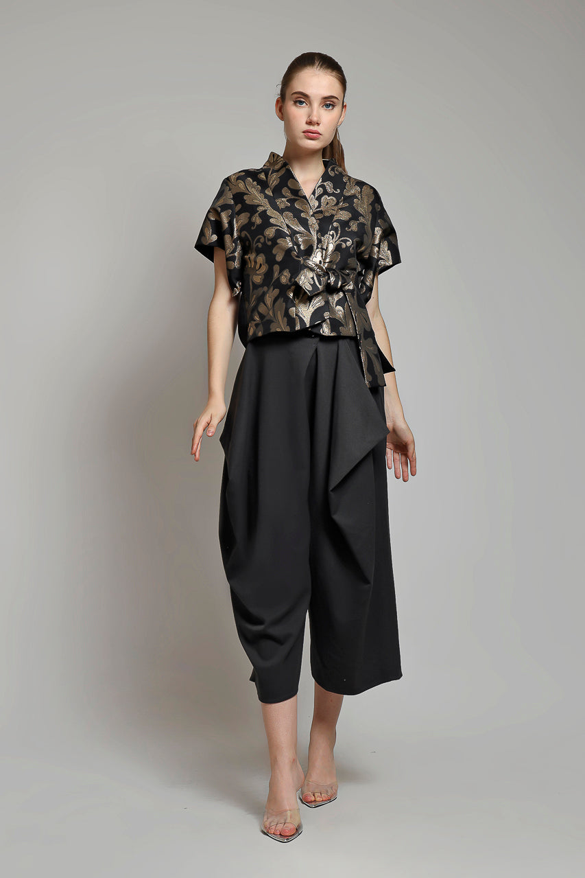 Bloom et Champs Kimono Black Goldie/Bloom Celana Kewer Abu