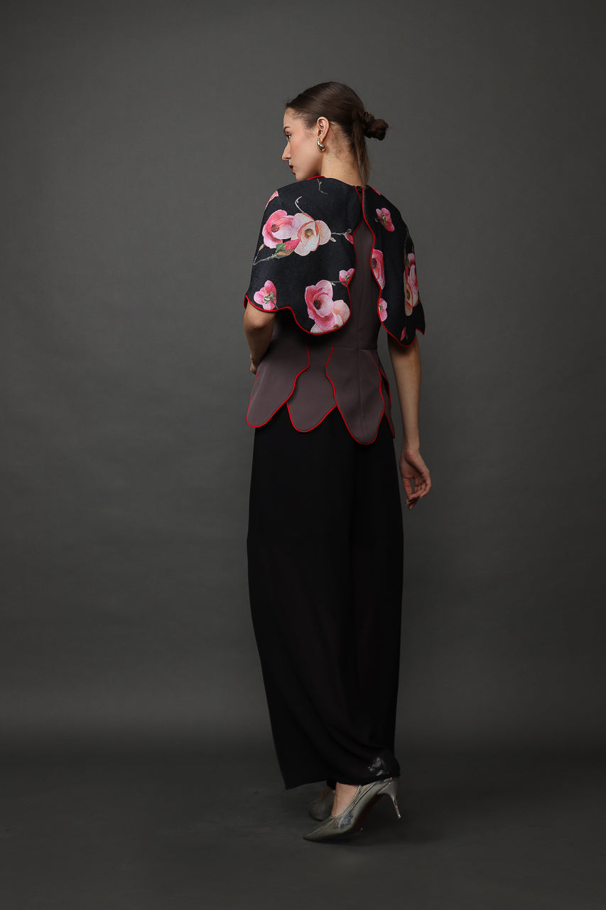 Bloom et Champs Ivanna Scalloped Fuschia Blouse