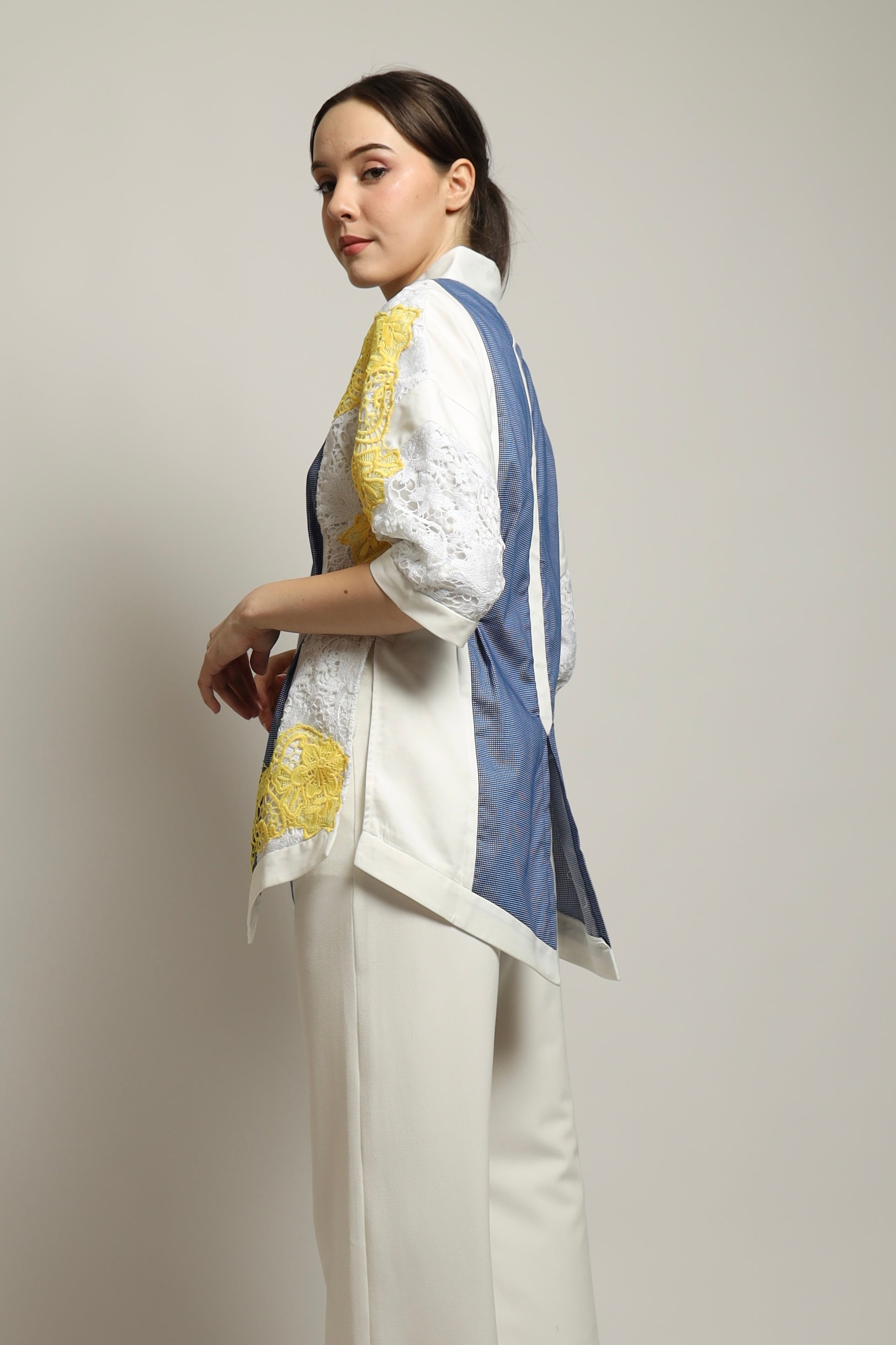 Bloom et Champs Kemeja Brukat Kuning