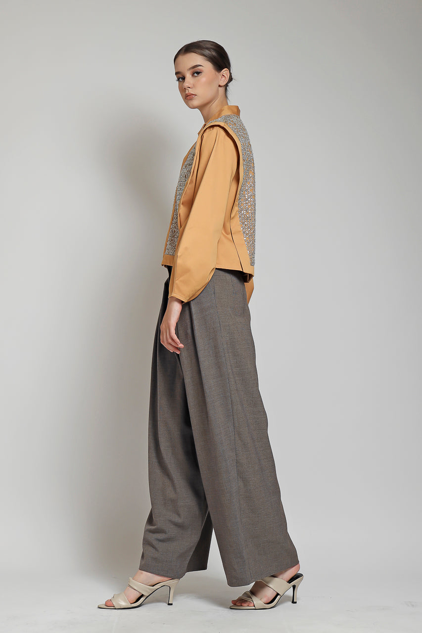 Bloom et Champs Kemeja Kotak / Mocha Zest Pants