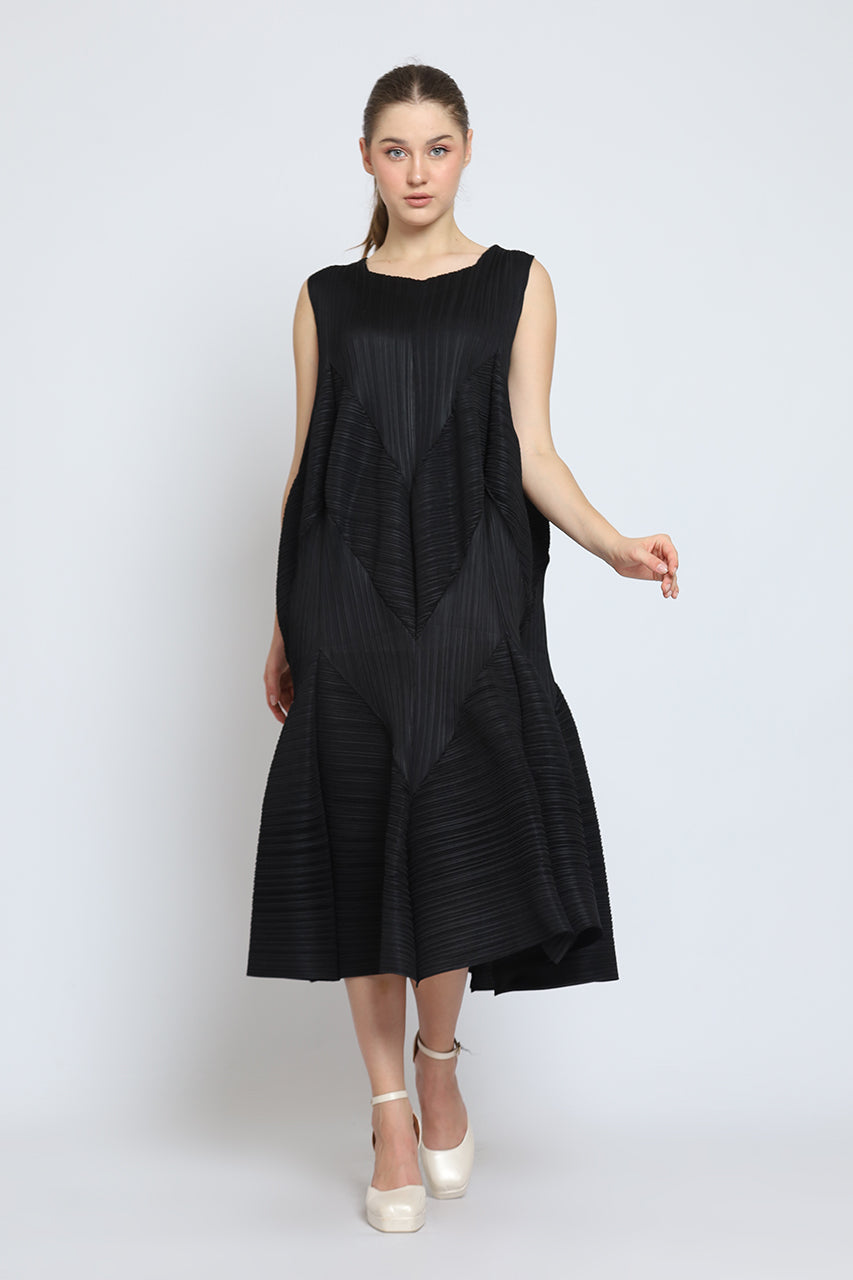 Bloom et Cotton Sleeveless Pleats Dress