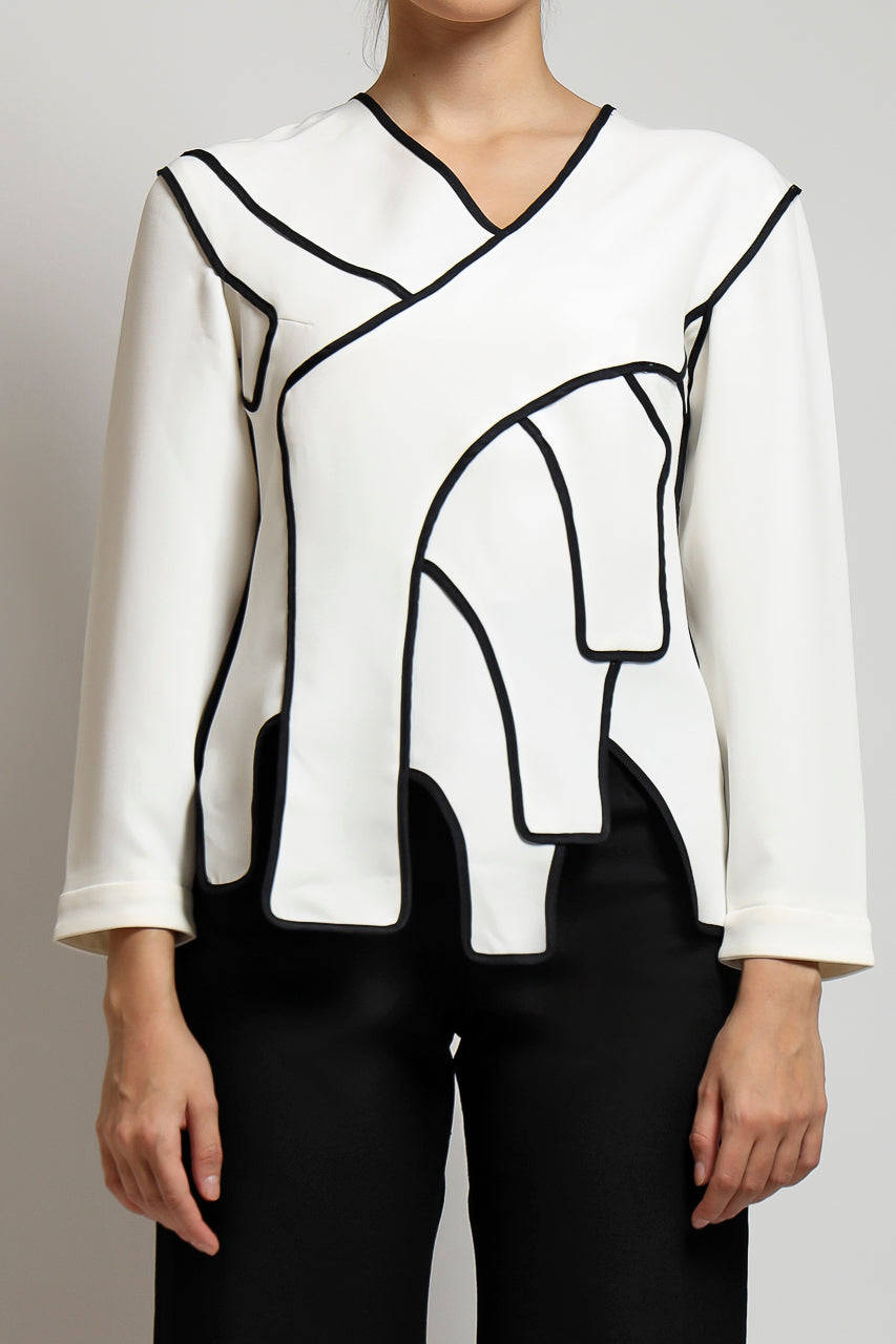 Bloom et Champs Top Assymetry Long Sleeved