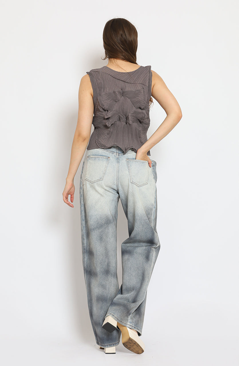 Bloom et Cotton Split Denim Pants