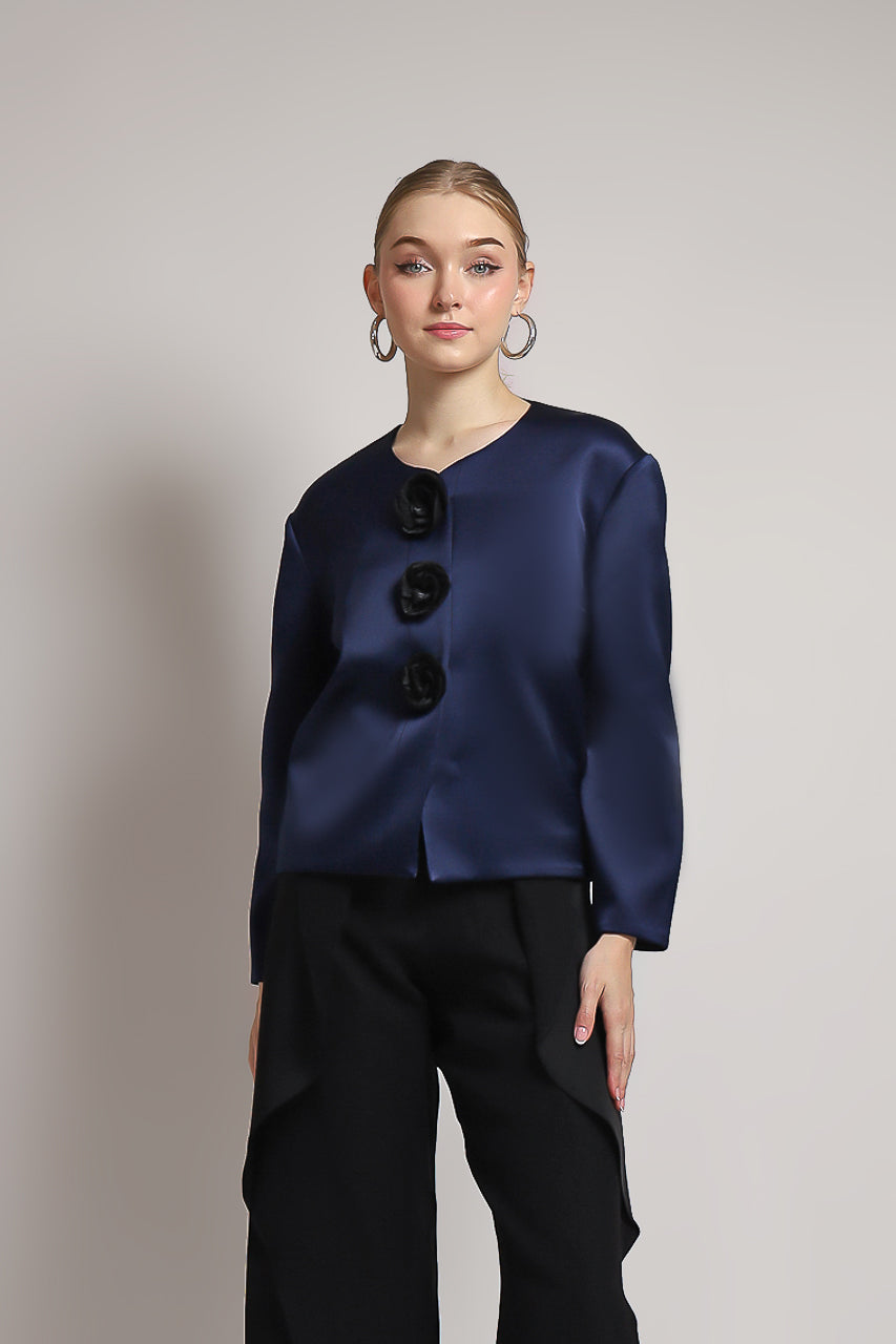 Bloom et Champs Royal Petal Blazer in Royal Navy
