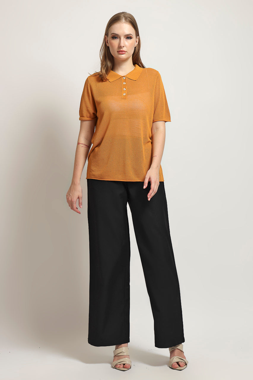 Bloom et Cotton Net Knit in Turmeric