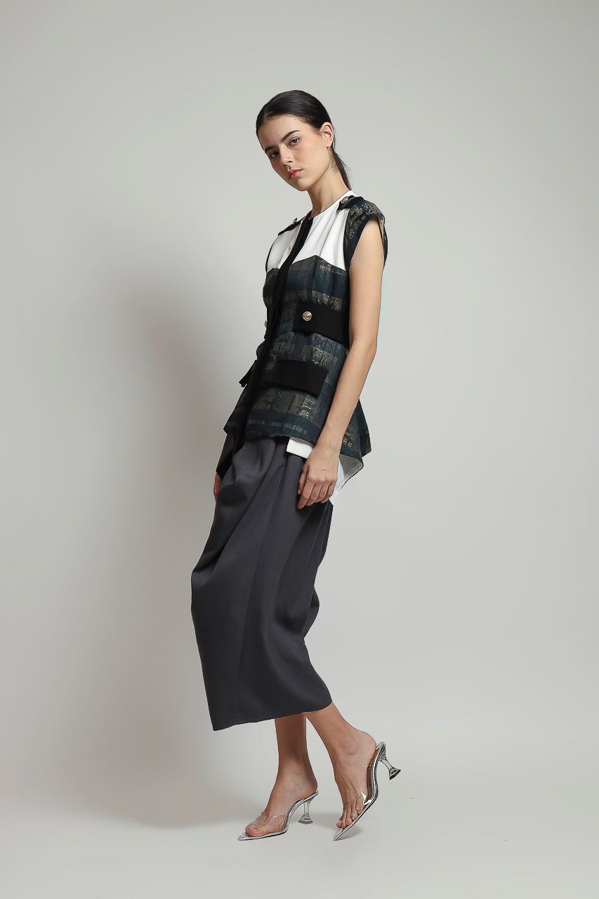 Bloom et Champs Top Sayap in Abstract/Celana Kewer Abu