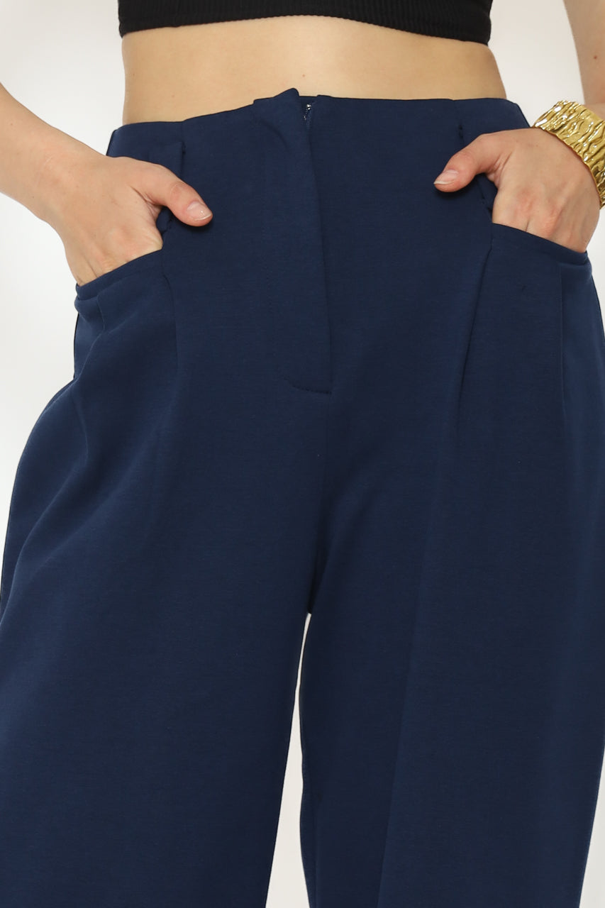 Bloom et Cotton Navy Interlock Pants