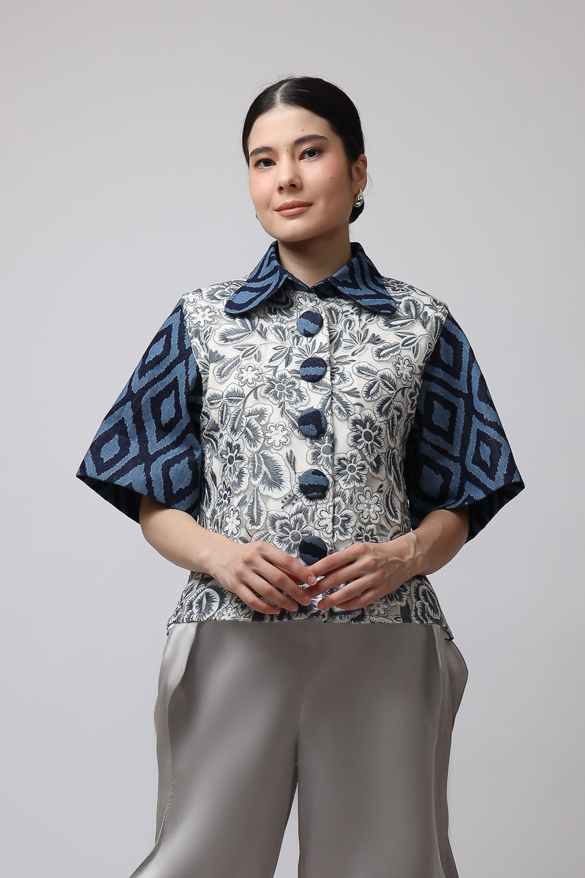 Bloom et Champs Denim Tribal Blouse/Doremi Silver Pants