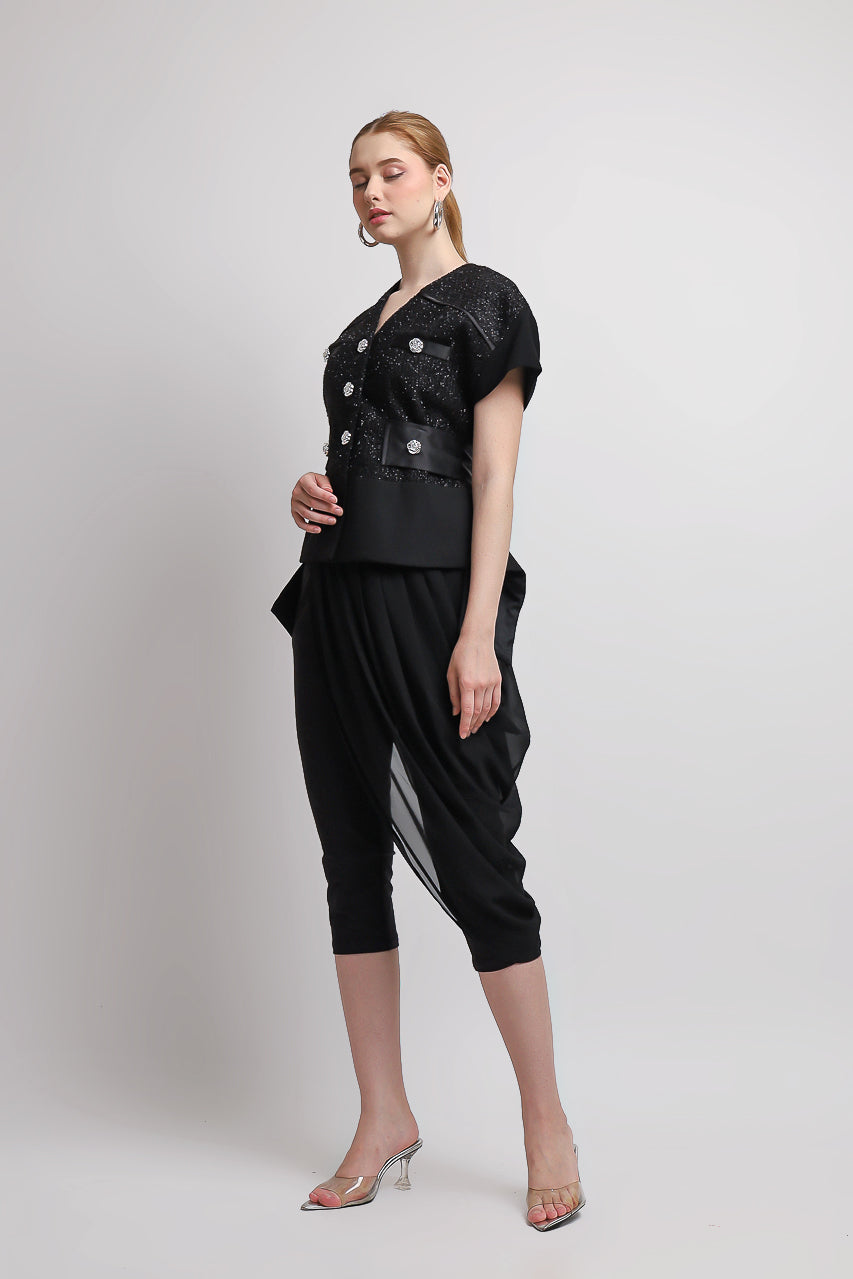 Bloom et Champs Tassel Glitter Top/Chiffon Pants