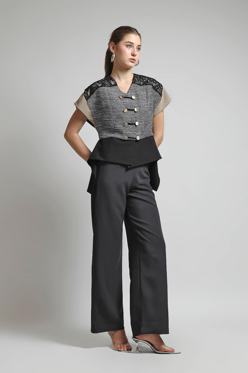 Bloom et Champs Top Tassel Jacquard Grey