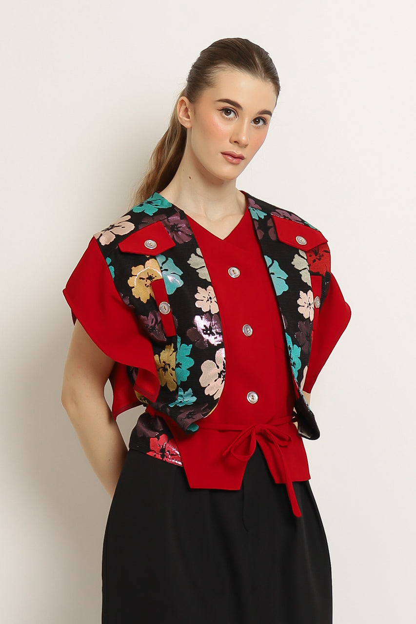 Bloom et Champs Batwing Top Floral