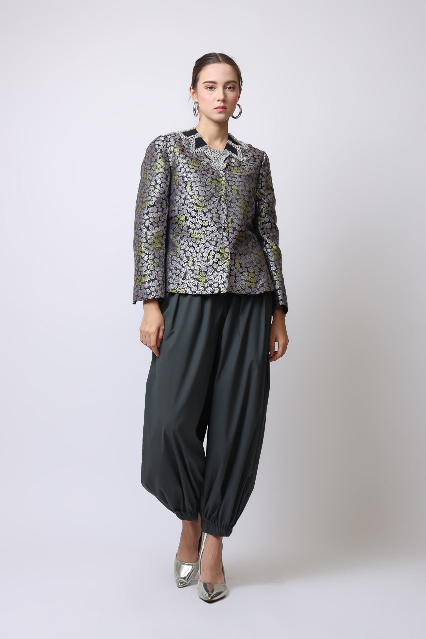 Bloom et Champs Grey Jacquard Blazer