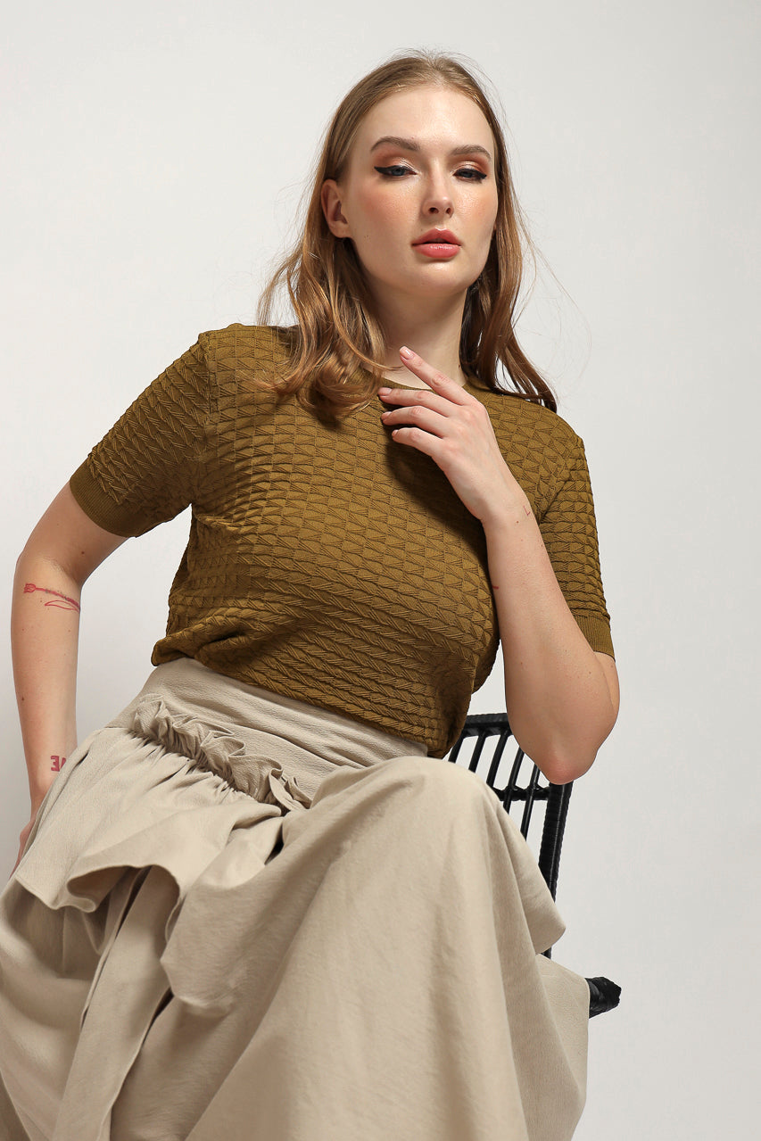 Bloom et Cotton Olive Knit