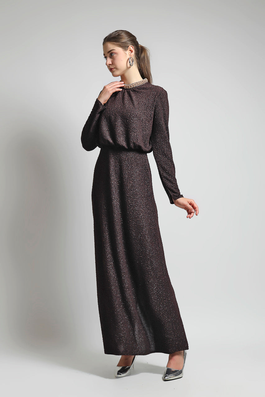 Bloom et Champs Dress Cognac Pearl Dress