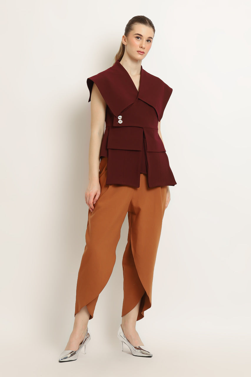 Bloom et Selah Top in Maroon