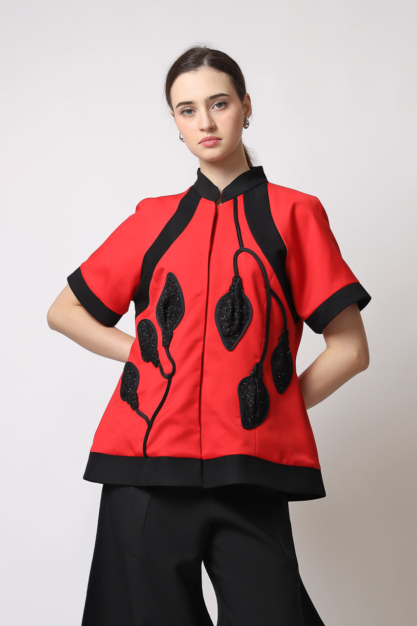 Bloom et Champs Red Lampion Blouse / Celana Terompet