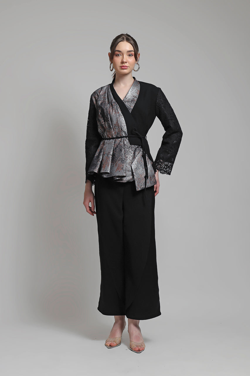 Bloom et Champs Kimono Erine Jacquard/Long Saten Pants