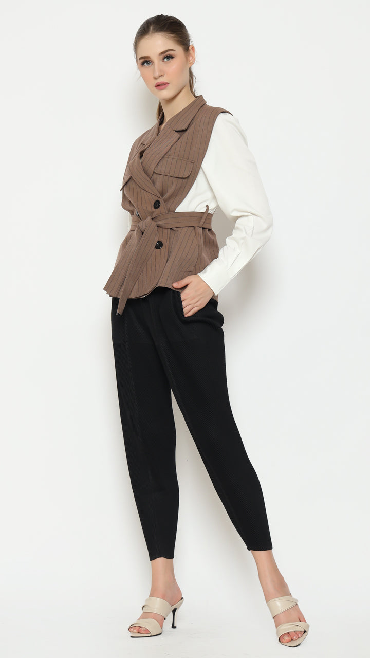 Bloom et Champs Kemeja Salur Mocha