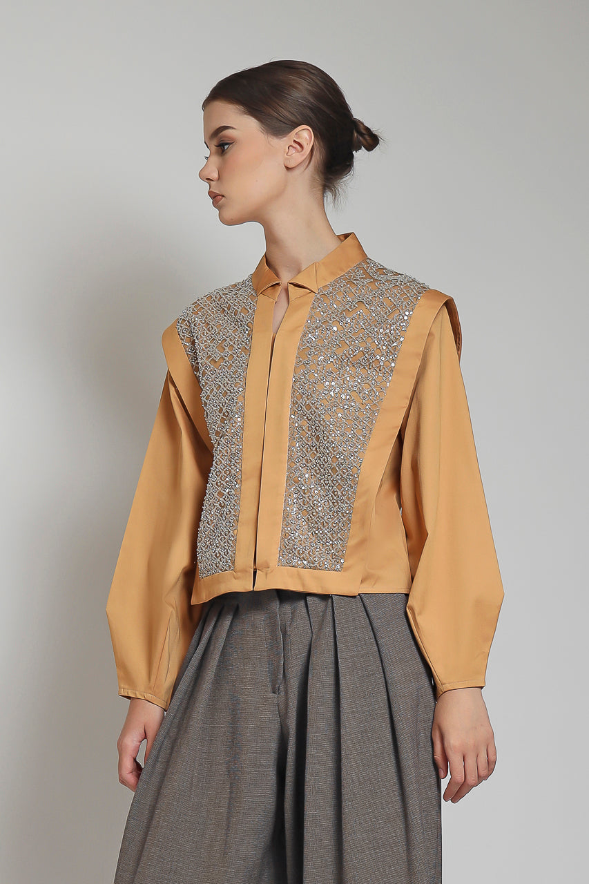 Bloom et Champs Kemeja Kotak / Mocha Zest Pants