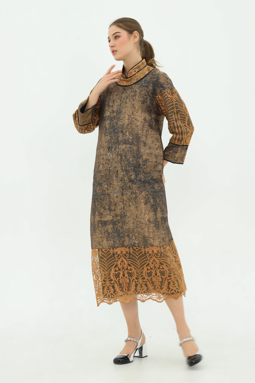 Bloom et Champs Dress Karung Jacquard