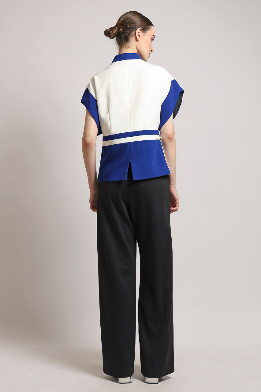 Bloom et Champs Kimono AK Kantong Biru Putih