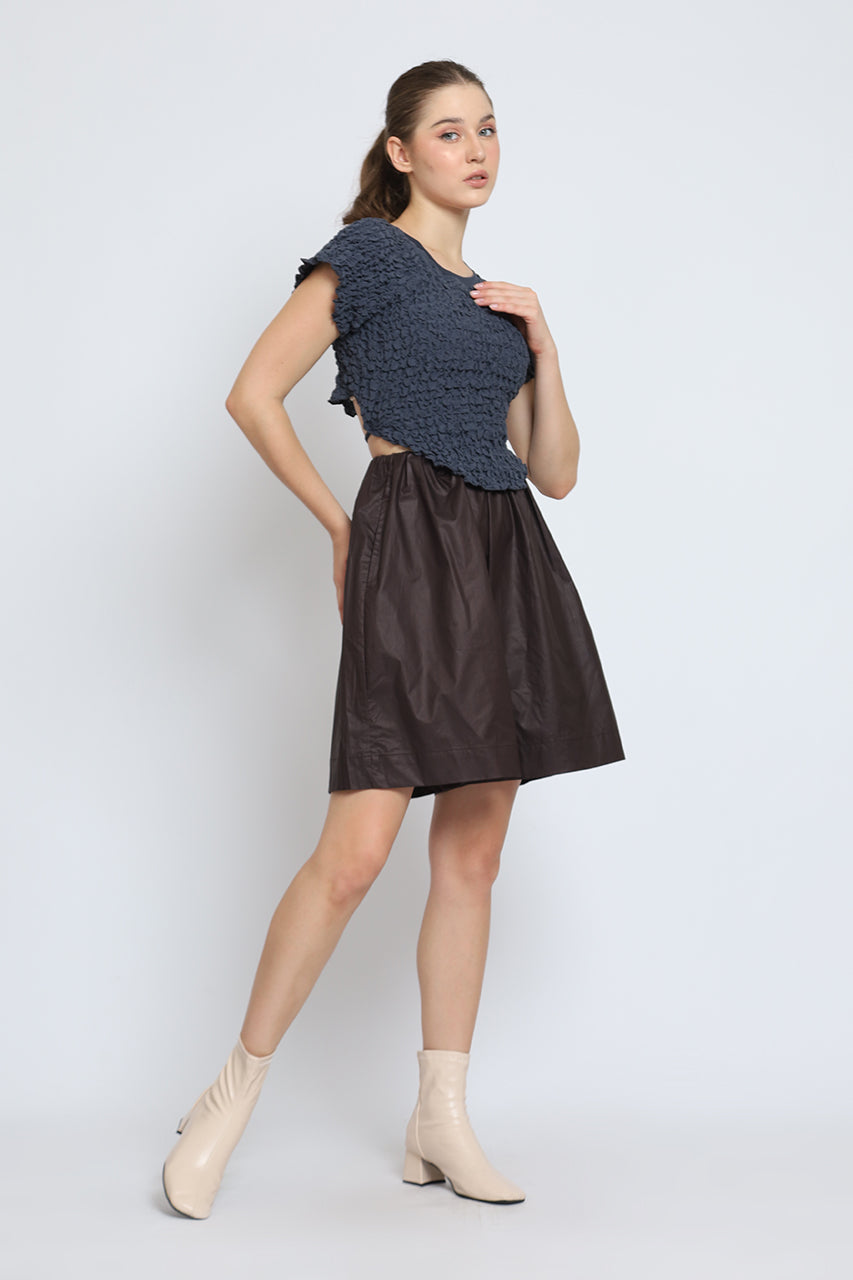 Bloom et Cotton Bubble Pleats Top and Elastic Cullotes