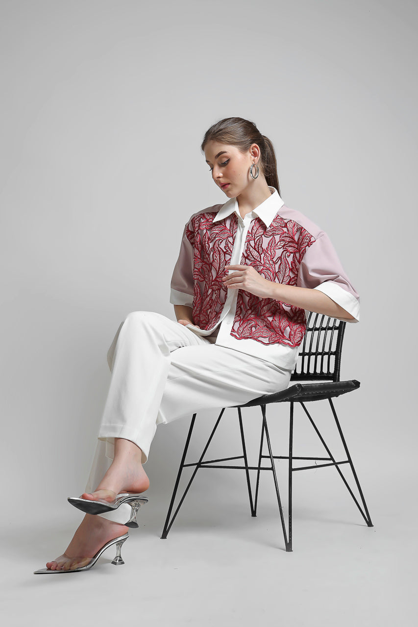 Bloom et Champs Red Velvet Shirt