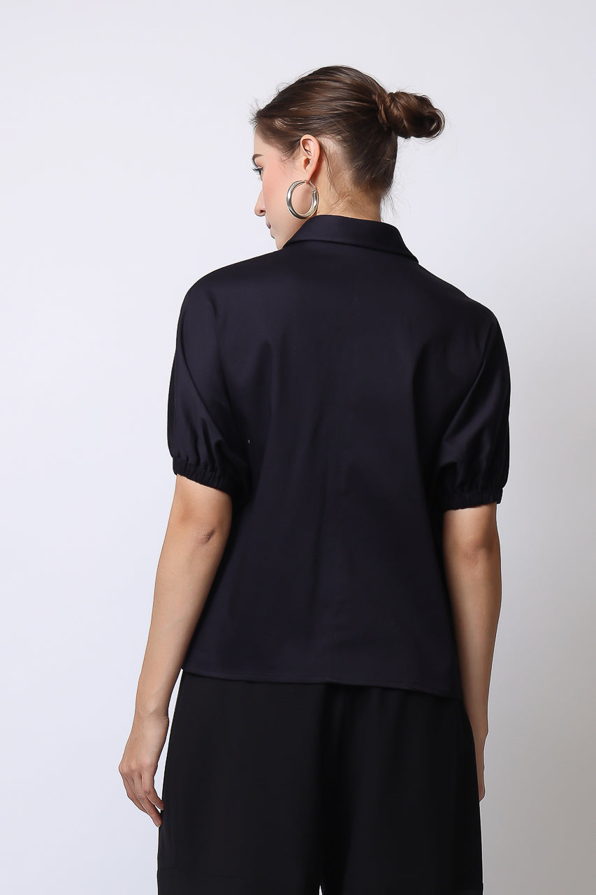 Bloom et Champs Kemeja Navy Maple Patch