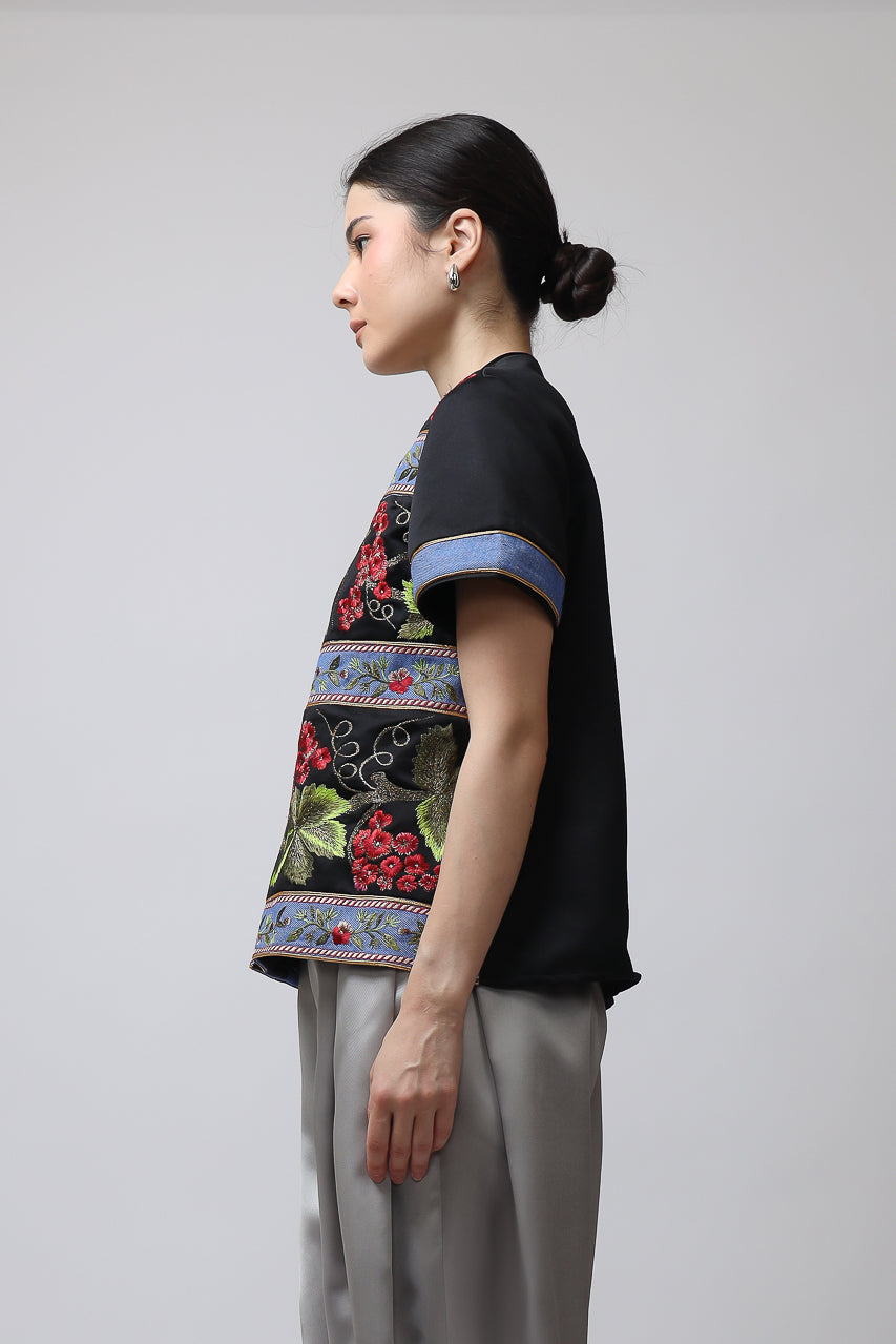 Bloom et Champs Vino Bordir/Celana Mikado Grey