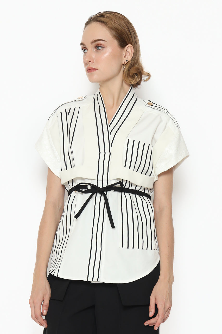 Bloom et champs Kemeja Salur Kombinasi