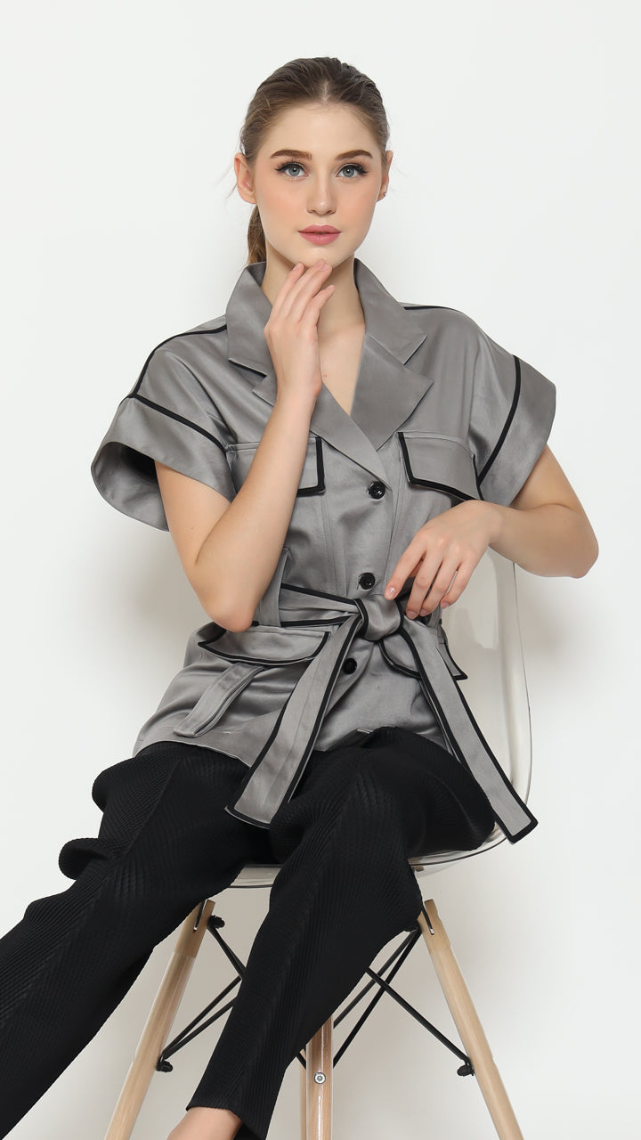 Bloom et Champs Safari Blouse Grey