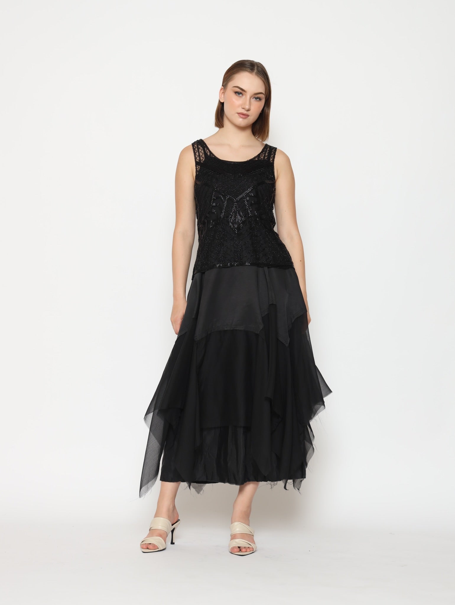 Sequinned Sheer Top