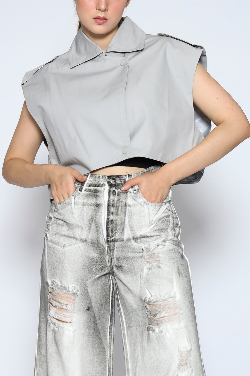 Bloom et Cotton Grey Vest/ Chemical Grey Denim