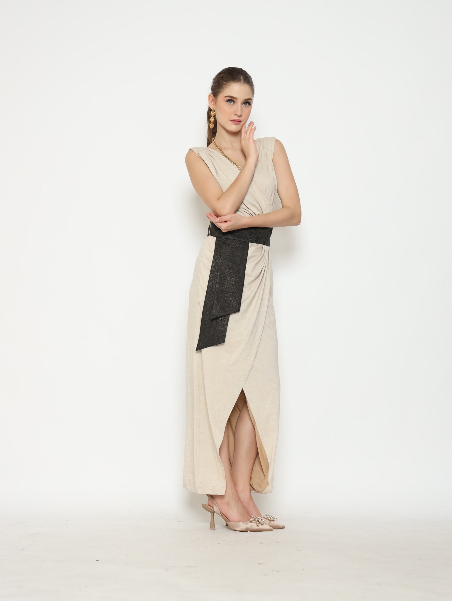 Bloom et Champs Dress Ploi in Champagne