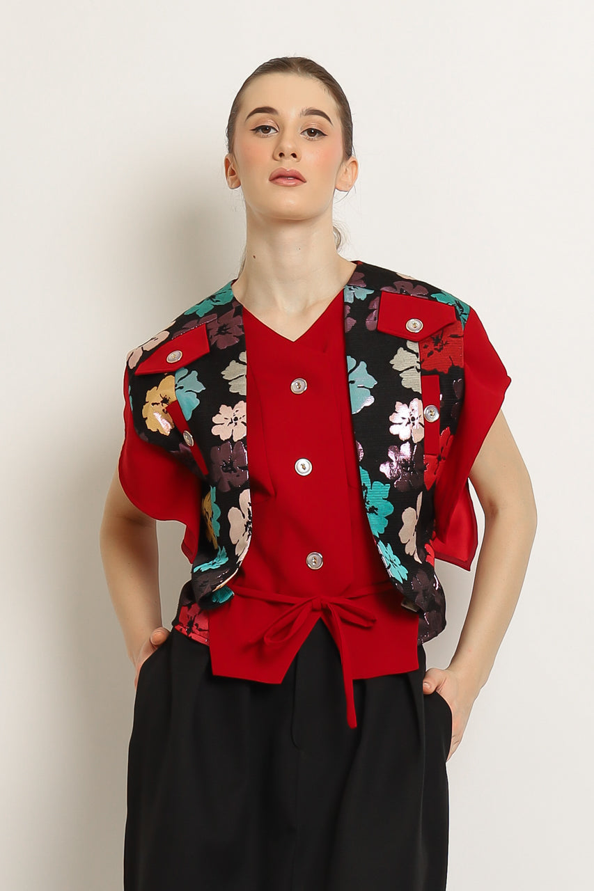 Bloom et Champs Batwing Top Floral