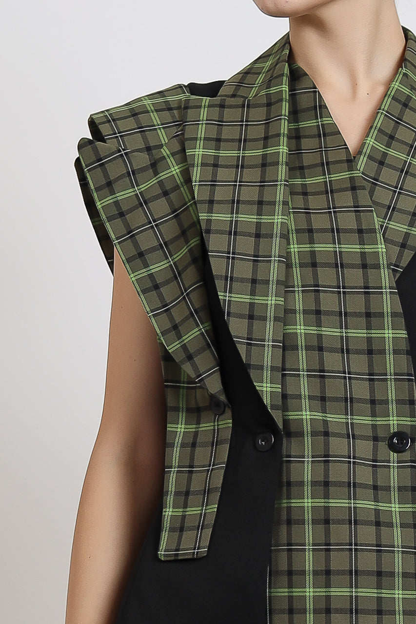 Bloom et Champs Blouse Double Lapel Olive
