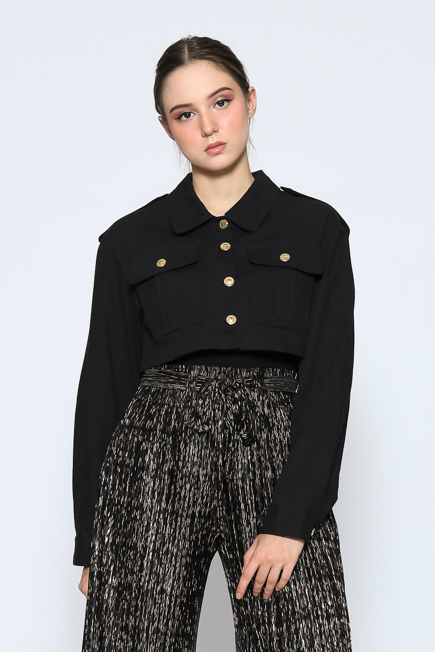Bloom et Cotton Corduroy Jacket in Black