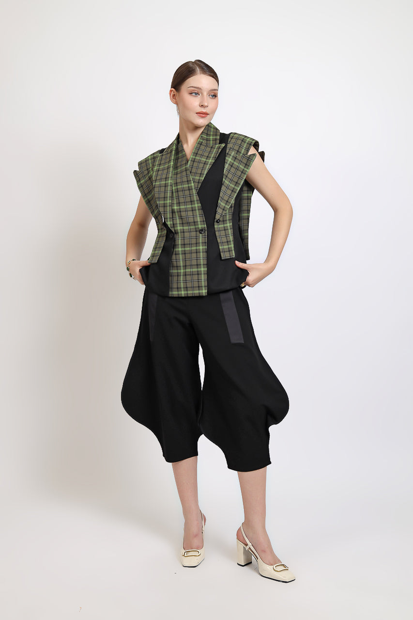 Bloom et Champs Blouse Double Lapel Olive