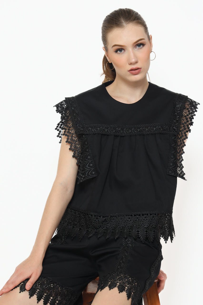 Bloom et Champs Kemeja Katun Renda