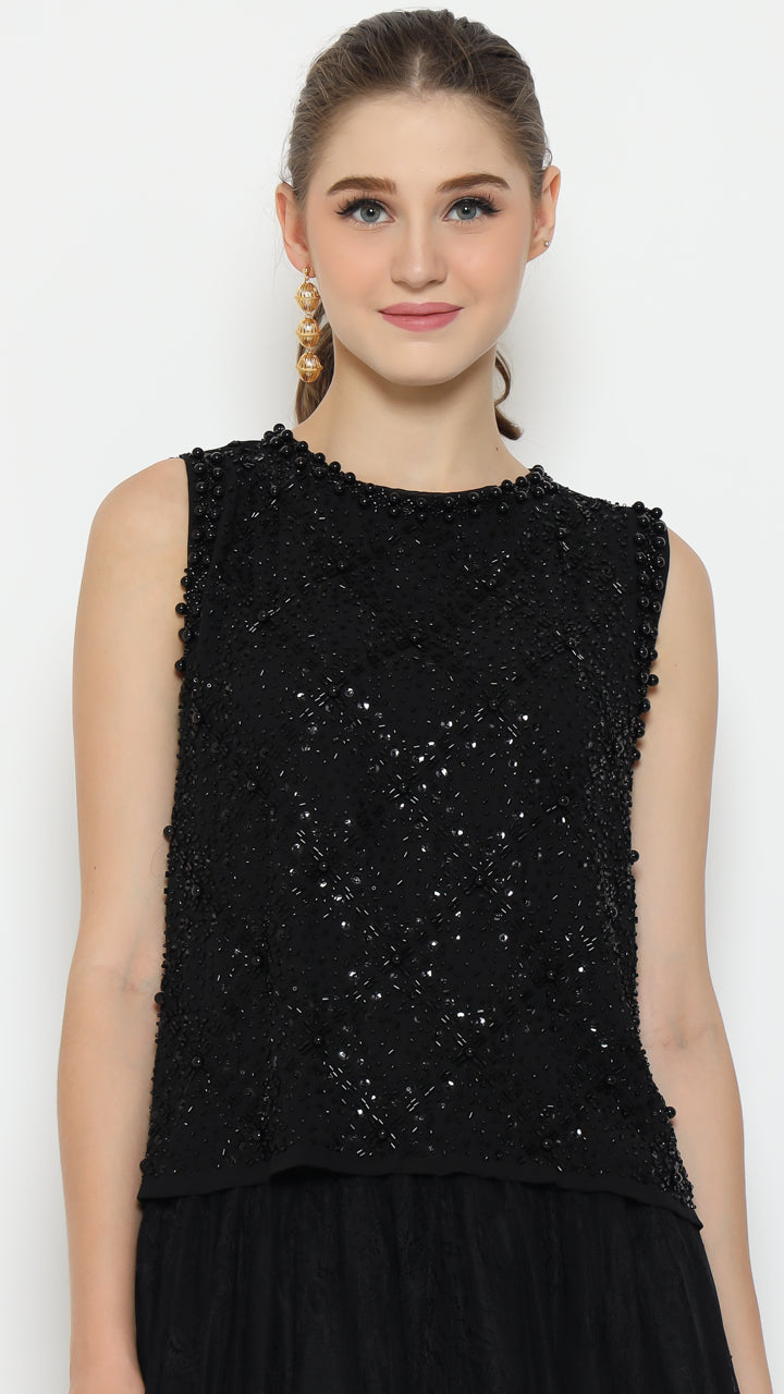 Bloom et Champs Chantili Tulle Skirt / Embellished Tank Top