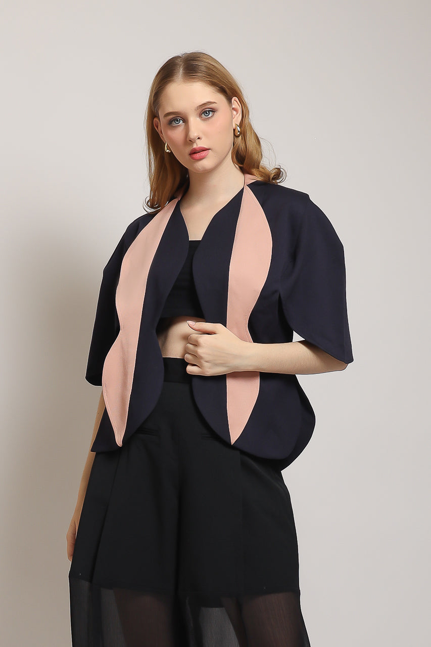 Bloom et Champs Outer Tulip Navy / Alena Chiffon Pants