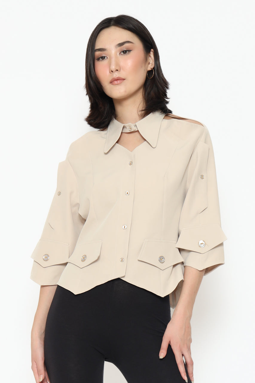 Bloom et Champs Shoulder Slit Shirt