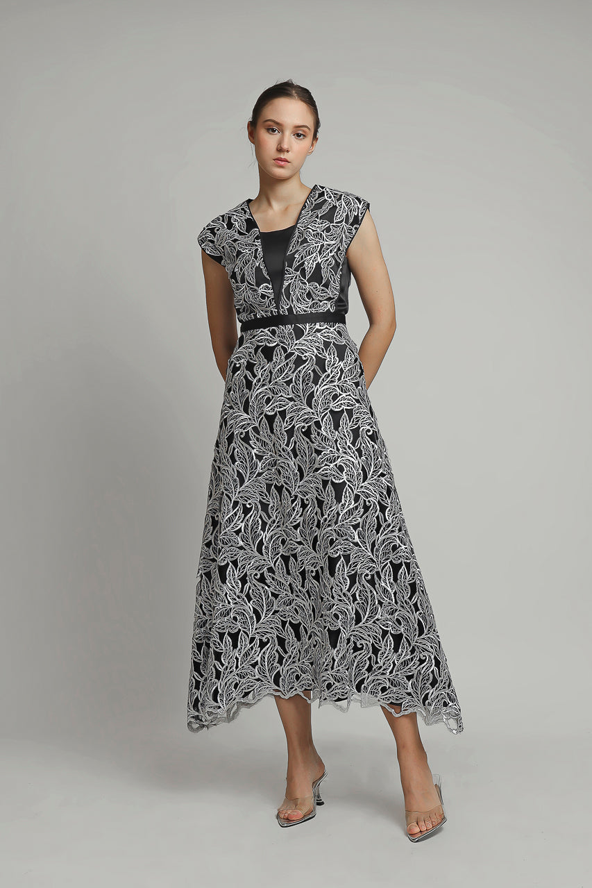 Bloom et Champs Dress Organza Embroidered
