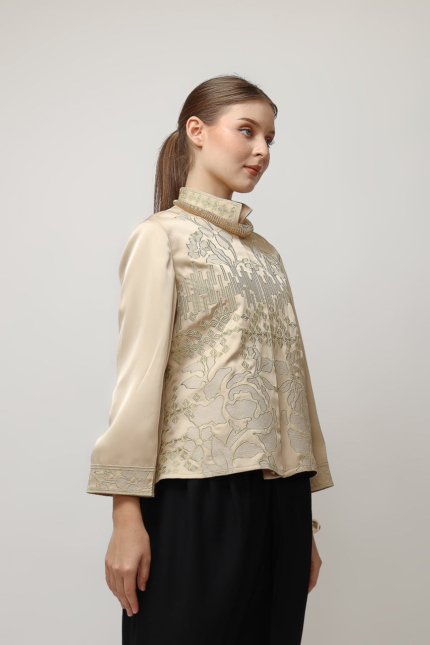 Bloom et Champs Blouse Bordir Gold Beige