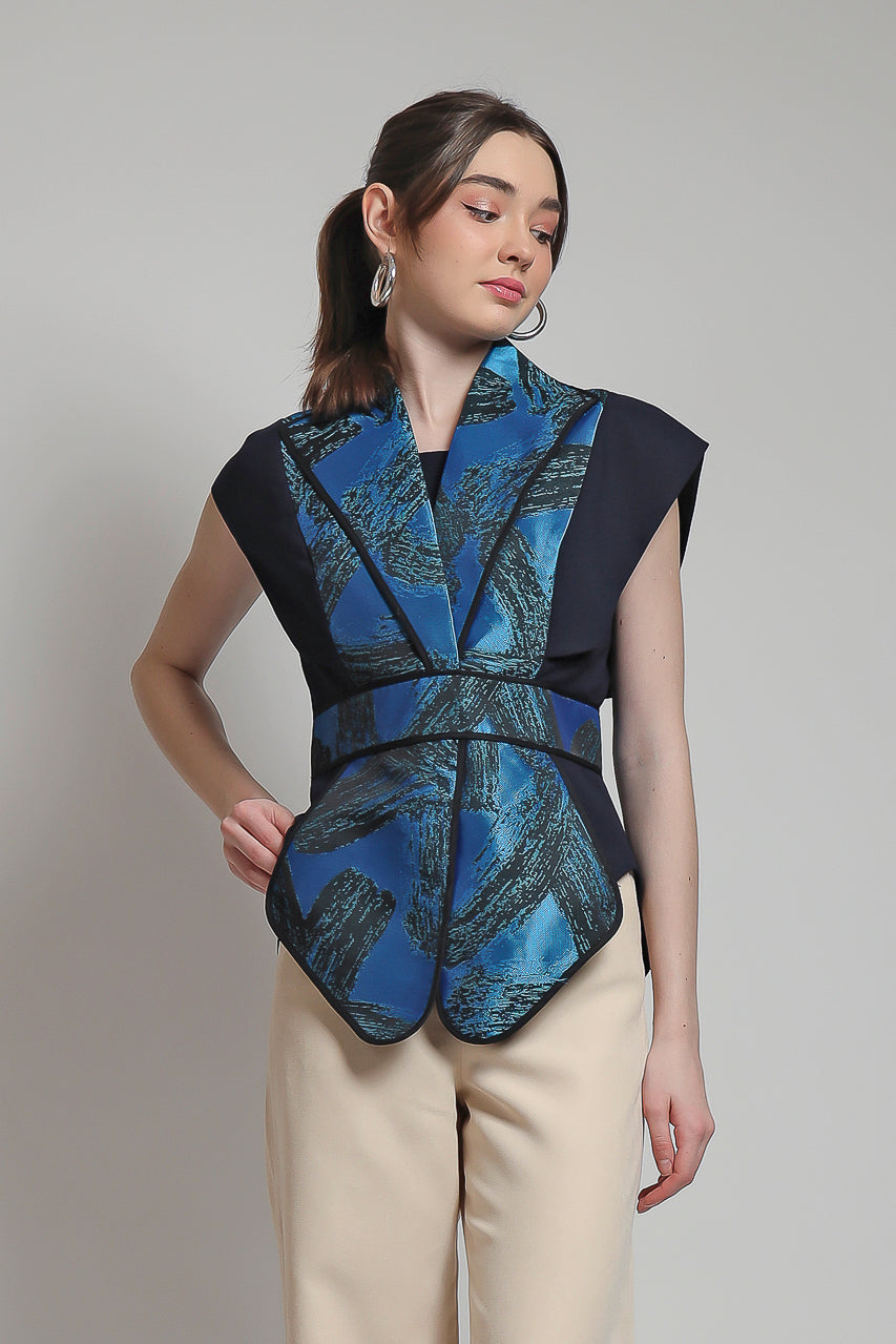 Bloom Et Champs Blazer Kipas Navy Electric|DT Pants Creme