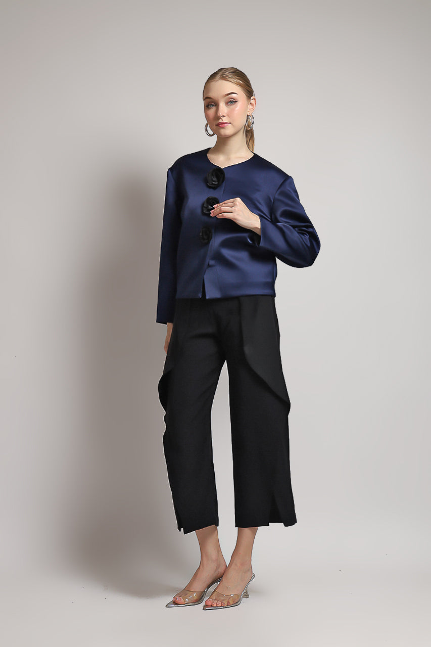 Bloom et Champs Royal Petal Blazer in Royal Navy