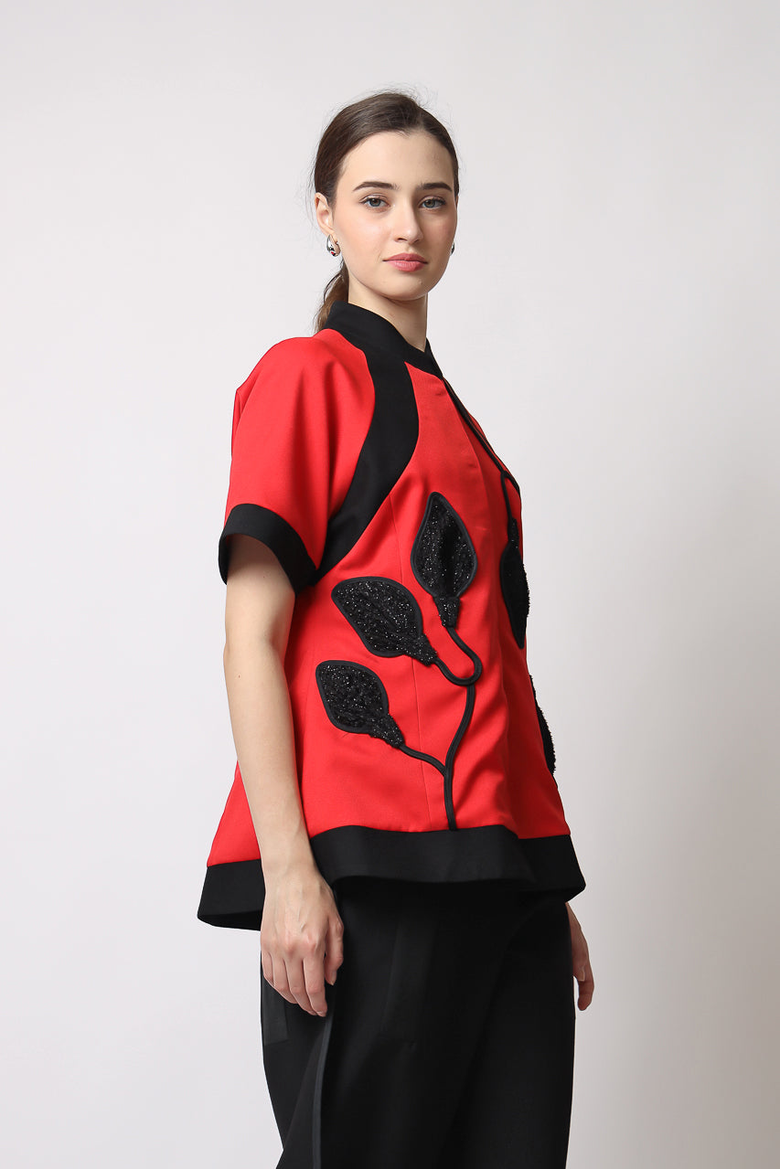 Bloom et Champs Red Lampion Blouse / Celana Terompet