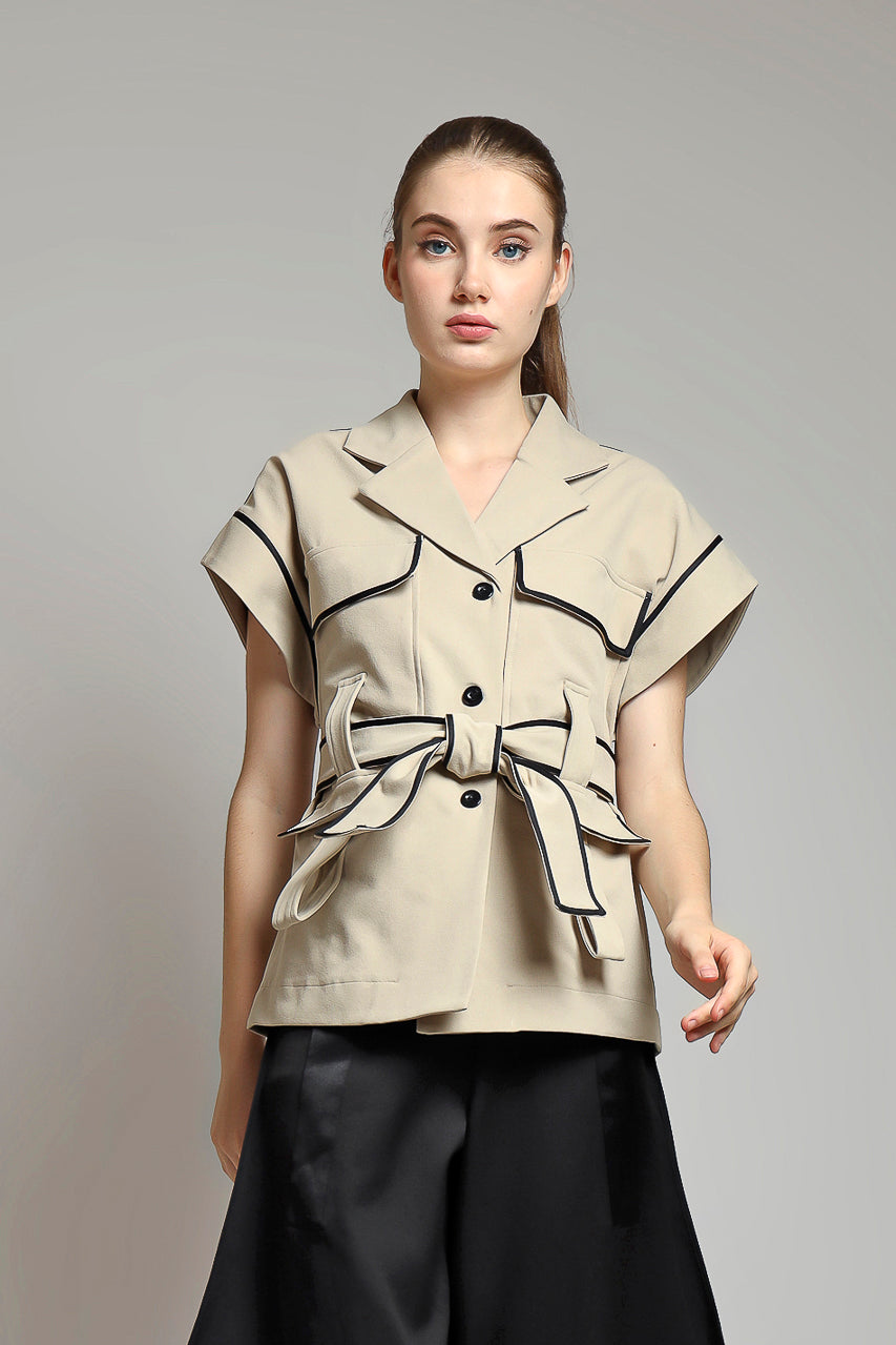 Bloom et Champs Safari Blouse in Creme